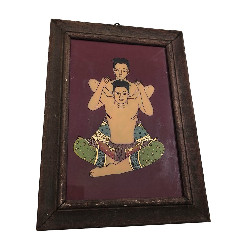 Set of 3 Thai Traditional Massage Art Prints Framed Asian‎ Wall Decor - Picture 4 of 7